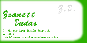 zsanett dudas business card